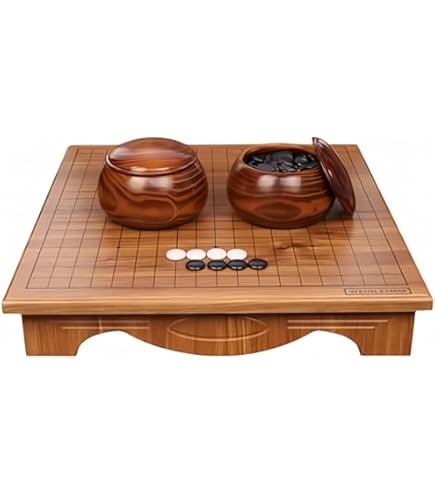 Amazon | 囲碁盤セット 新かや2寸接合足付碁盤竹セット翔（足付19路