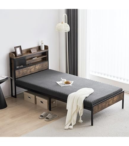 Amazon｜ベッドフレーム ダブル ダブルベッド パイプベッド コンセント