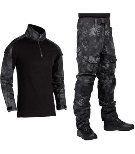 Amazon | 人民解放軍海軍陸戦隊 07式海洋迷彩服上下セット 部隊章階級