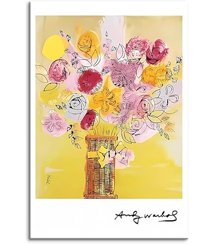 Amazon.co.jp: アートパネル アンディウォーホル 黄色いお花の絵