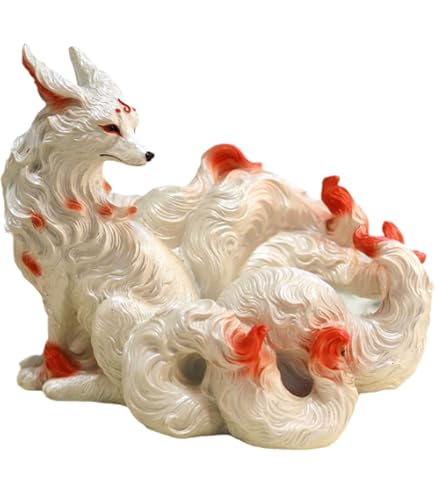 Amazon.co.jp: 風水グッズ 九尾の狐 九尾 九尾狐 人工水晶 玄関 開運