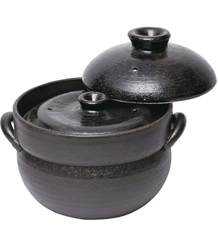 Amazon | 萬古焼ごはん鍋 大黒窯 華月 大黒窯 2合炊き | ノーブランド