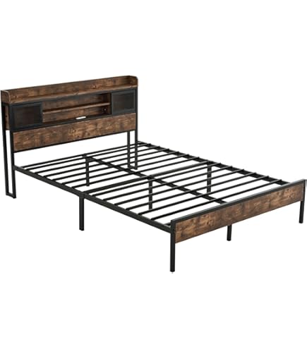 Amazon｜ベッドフレーム ダブル ダブルベッド パイプベッド コンセント