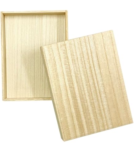 Amazon｜増田桐箱店 桐箱 A4サイズ 蓋あり かぶせ箱 W34.0cm×D25.0cm
