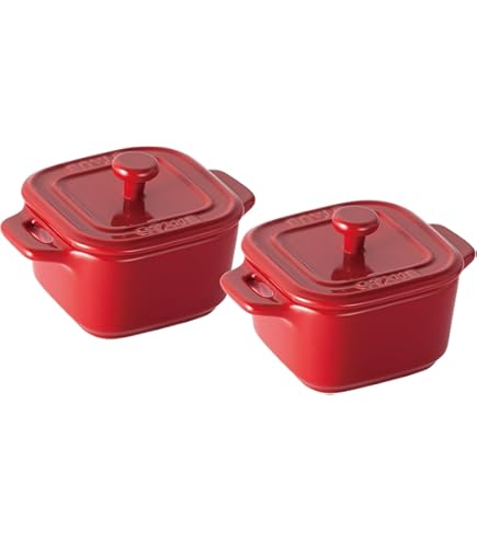 Amazon｜staub ストウブ 「 ミニ ココット オーバル チェリー 11cm
