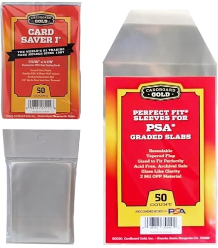 Amazon.co.jp: Cardboard Gold PSA鑑定品用スリーブ PSAロゴ入り 50枚