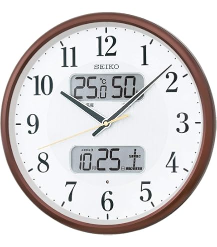 Amazon.co.jp: セイコー クロック掛け時計 電波 アナログ カレンダー