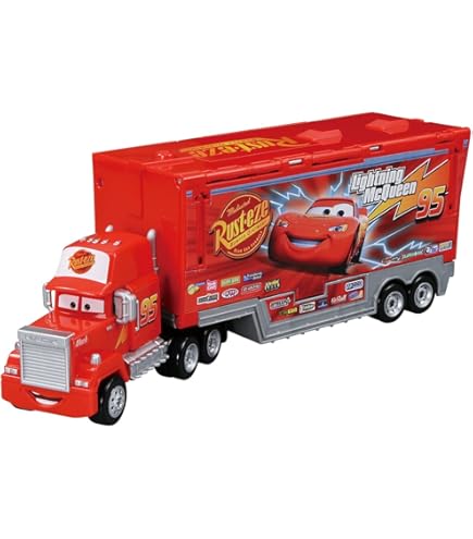 Amazon.co.jp: トミカ カーズ ピットに変形! トレーラー マック : おもちゃ
