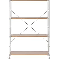 Amazon｜無印良品 ステンレスユニットシェルフ オーク材棚セット