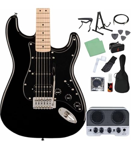 Amazon | Squier by Fender SONIC STRATOCASTER HSS Black エレキ