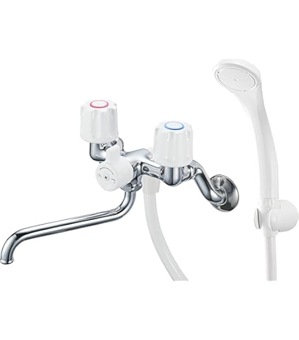 Amazon.co.jp: SANEI(サンエイ) 洗濯機用水栓 送り座付き 給水ホース