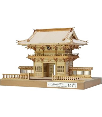 Amazon | ウッディジョー 1/75 鹿苑寺 金閣 白木造り 木製模型 組立
