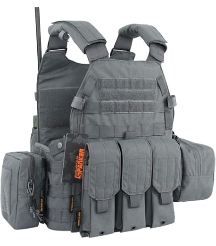 Amazon | イギリス軍放出品 タクティカルベスト デザートDPM ポーチ8個