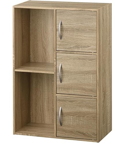 Amazon｜TART 扉付き カラーボックス アンティーク 3段 フリーボックス