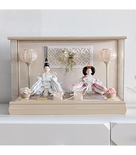 Amazon.co.jp: 雛人形 コンパクト おしゃれ ケース入り 収納飾り
