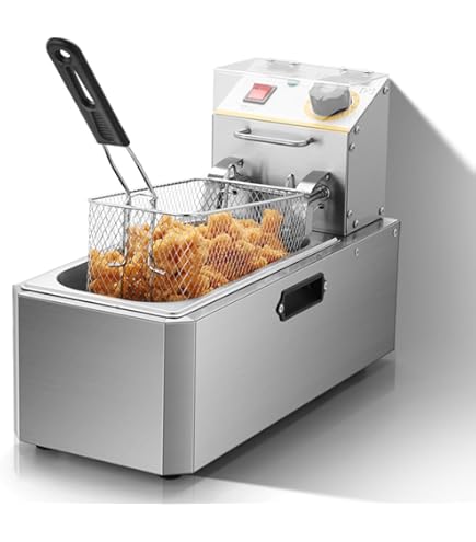 Amazon.co.jp: ダイシン商事 電気フライヤー FL-DS6W 6L 二槽式 ミニ