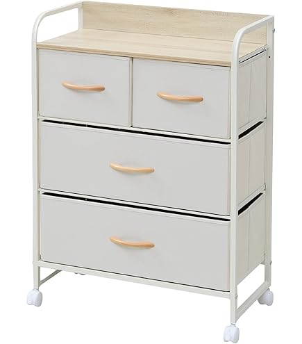 Amazon｜[山善] チェスト キャスター付き 4段 YZFC-6010(BE/IV