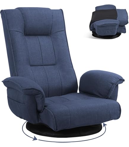 Amazon｜山善(YAMAZEN) リクライニング 肘掛け付き 回転 座椅子 SKZ-72