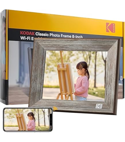 Amazon | KODAK WiFi デジタルフォトフレーム 8インチ 木製 IPS