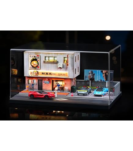 Amazon.co.jp: MoreArt 1/64【日本の商業ビル】 ジオラマ 駐車場 付き