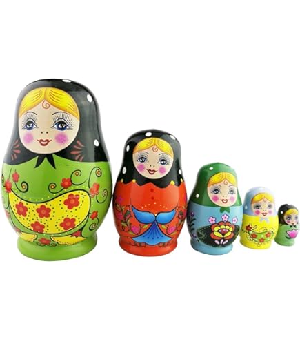 Amazon | 白木 マトリョーシカ ツリー型 [ロシア製] (3個組 11cm