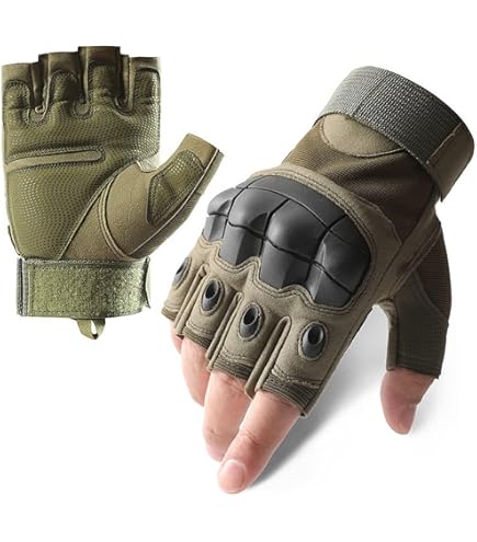 Amazon | ロシア製 軍用 SPLAV ハーフフィンガー グローブ ブラック 黒