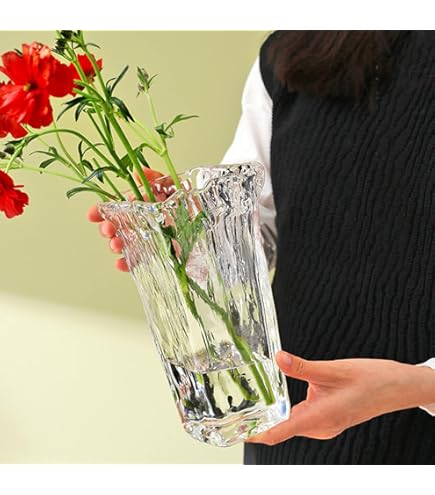 Amazon.co.jp: HOYA(ホヤ) クリスタル ガラス ベース 花の器 H24cm