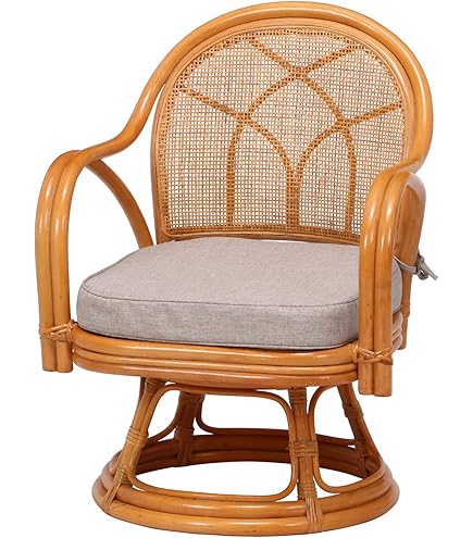 Amazon.co.jp: 籐家具(ラタン) 籐回転座椅子 SH18 ロータイプ S541B