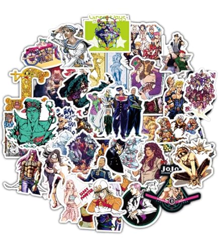 Amazon.co.jp: ジョジョの奇妙な冒険 ステッカー 50枚セット アニメ
