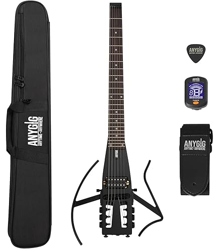 Amazon | Asmuse 折りたたみ式 トラベル ヘッドレス エレキギター 内蔵