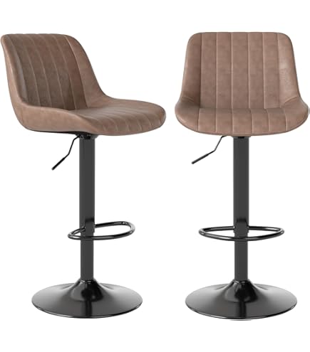 Amazon｜Ermnois カウンターチェア 回転昇降バースツール PUレザー