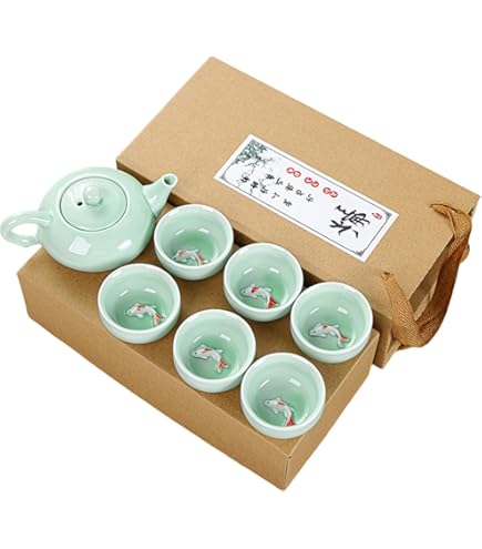 Amazon.co.jp: ヴィンテージ 一位窯 茶器揃え 窯変梅紋 有田焼 田中