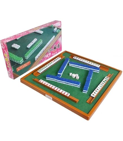 Amazon.co.jp: 麻雀 ミニサイズセット 折りたたみ卓 麻雀マット 麻雀牌