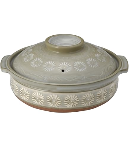 Amazon｜工房ゆずりは 花友禅 IH対応6号土鍋 (1人〜2人) 手造り