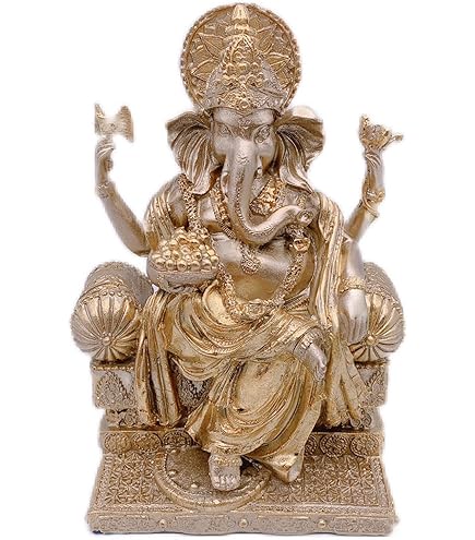 Amazon.co.jp: ガネーシャ 仏象 木彫り仏像 彫刻 置物 インドの神様