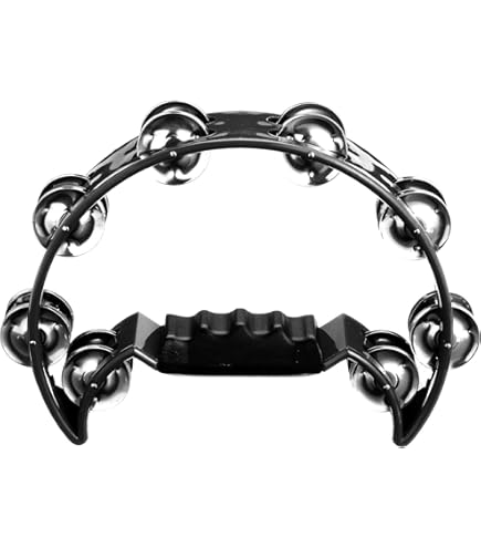 Amazon.co.jp: RhythmTech RT1010 ニッケル2連タンバリン黒 : Musical
