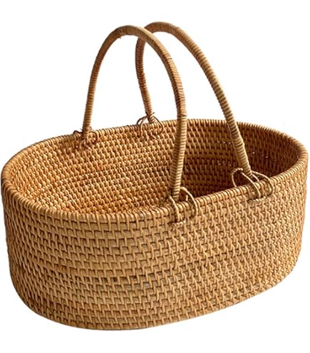 Amazon.co.jp: Lirancia 藤かご バスケット ラタン製 ビッグサイズ 大