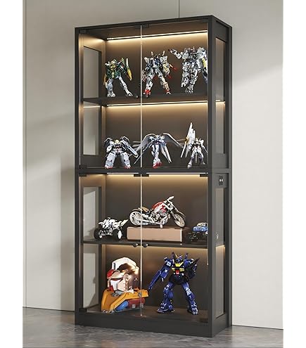 Amazon.co.jp: 塩川光明堂 ガラスケース ブラウン 60.5×26.5×40cm