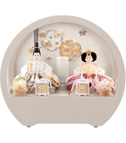 Amazon | 一秀 雛人形 木目込み 親王飾り ケース飾り 桃山雛 1号 H-13