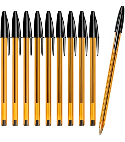 Amazon | BIC 油性ボールペン オレンジ 1.0 E-ORMJ20EGBLK 黒 | 油性