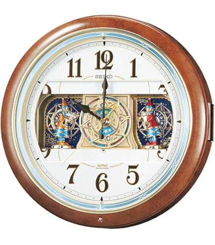 Amazon.co.jp: リズム(RHYTHM) 掛け時計 電波 アナログ からくり