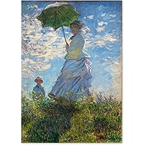 Amazon.co.jp: ポスター (クロード モネ 散歩 日傘をさす女性) A4