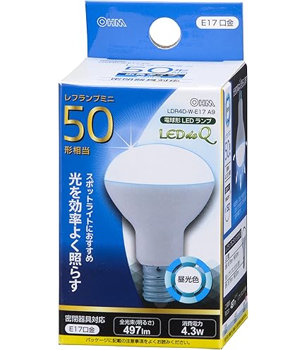 Amazon | パナソニック LED電球 EVERLEDS レフ電球40W相当 密閉形器具