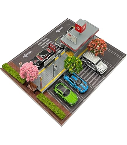 Amazon.co.jp: 1/64 ジオラマガレージ、ガレージ、モデルカー用