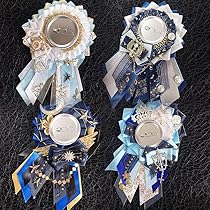 Amazon | 缶バッジ用ロゼット ブルー系 缶バッチロゼット 58mmまで