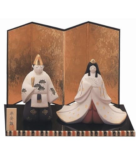 Amazon | 彩雅内裏雛[男雛13cm・女雛11.5cm] | 平飾り | おもちゃ