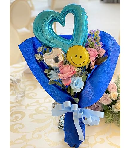 Amazon｜バルーン 誕生日 アート ブーケ フラワー 花束 バルーンブーケ