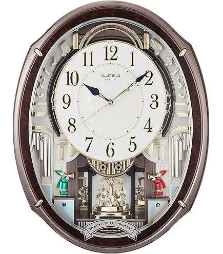 Amazon.co.jp: リズム時計工業 SmallWorld 電波からくり 掛け時計