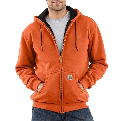 Carhartt J149 Thermal-Lined Hooded Zip-Front Sweatshirt Orange 4X