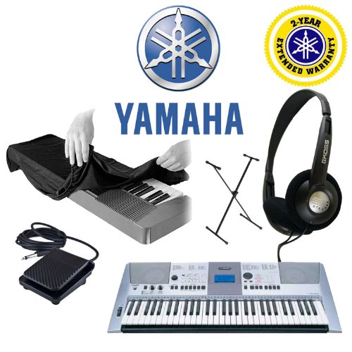 Yamaha PSR-E413 61-Key Digital Keyboard, Koss Stereo Dynamic